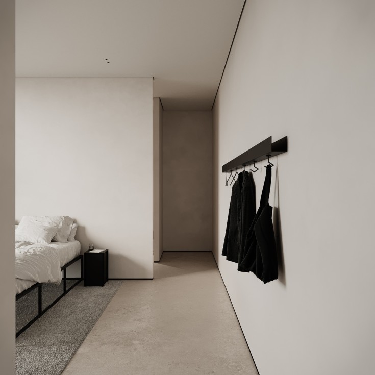 Nichba Shelf U40 hylla, 40x8 cm, svart