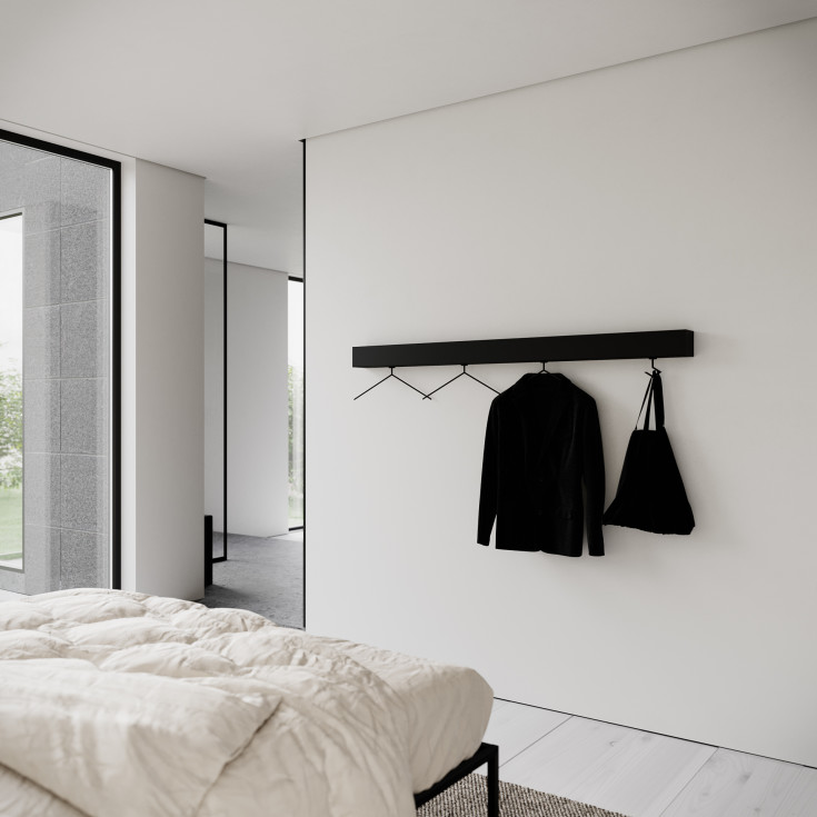 Nichba Shelf U40 hylla, 40x8 cm, svart