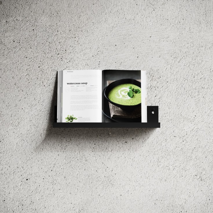 Nichba Hylle L40 hylle, 40x8 cm, sort