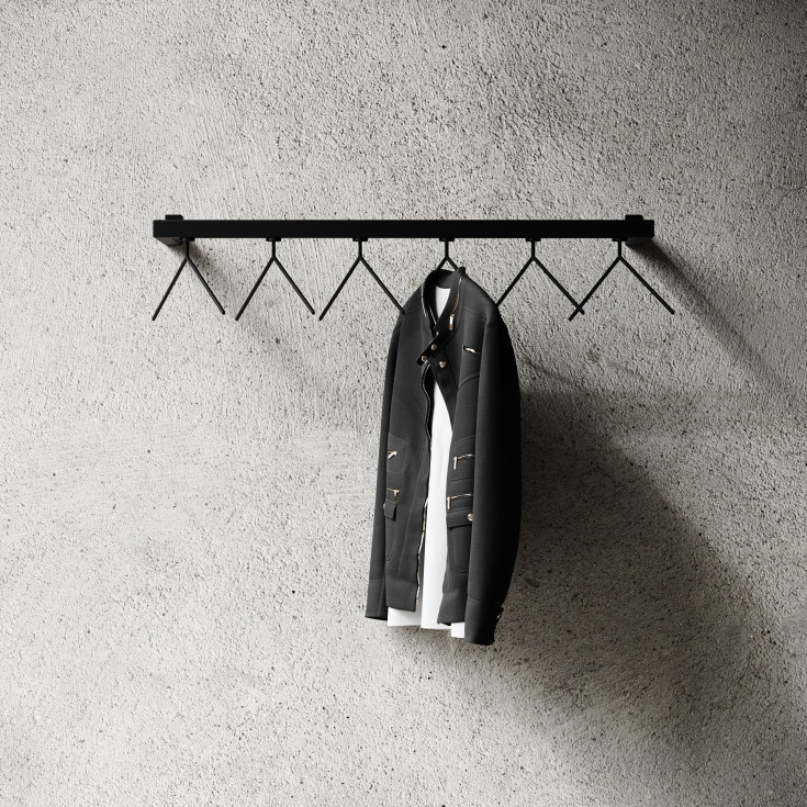 Nichba HangSys klesstativ, 100x26,3 cm, sort