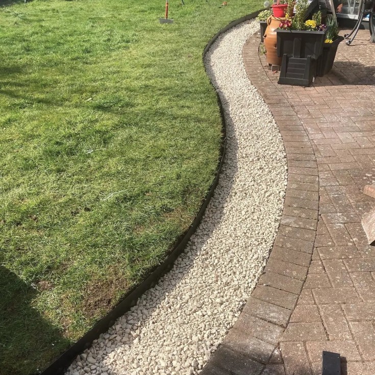 5 stk Core Edge kantskinne med spyd, sort, 1 m x 1,6 mm, 150 x 115 mm