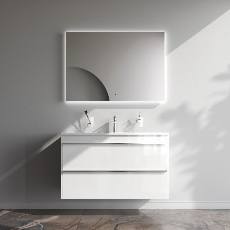 AM.PM Hit møbelpakke, 99x45 cm, hvit høyglans