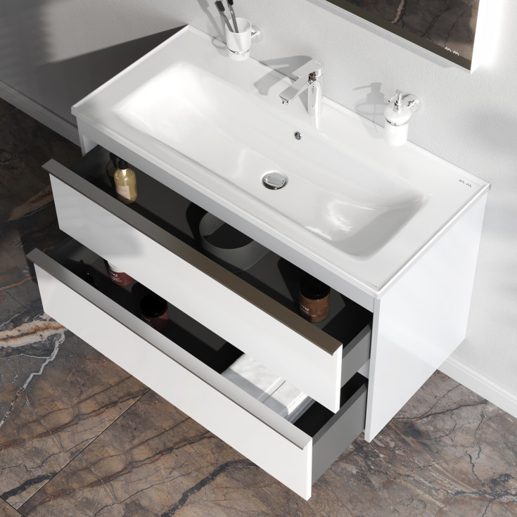 AM.PM Hit möbelpaket, 99x45 cm, vit högglans