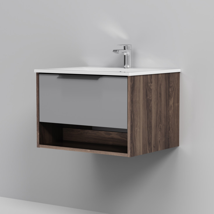 AM.PM Flash möbelpaket, 61x49,5 cm, mörk ek/matt grå