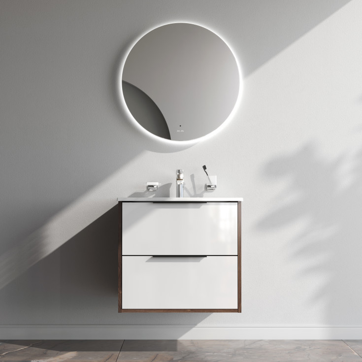 AM.PM Flash möbelpaket, 61x49,5 cm, mörk ek/vit högglans