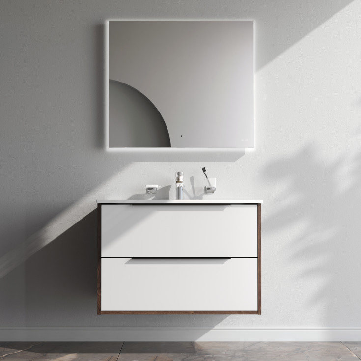 AM.PM Flash möbelpaket, 81x49,5 cm, mörk ek/vit högglans