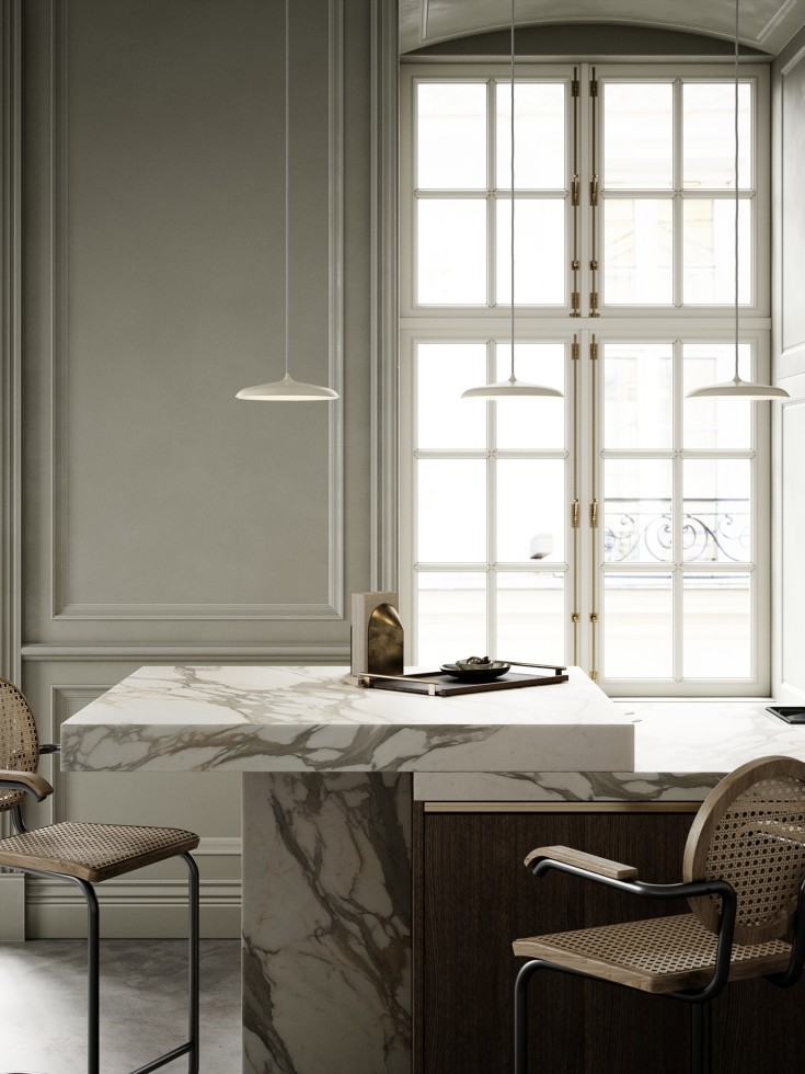 Dftp Artist pendellampe, beige, Ø25 cm