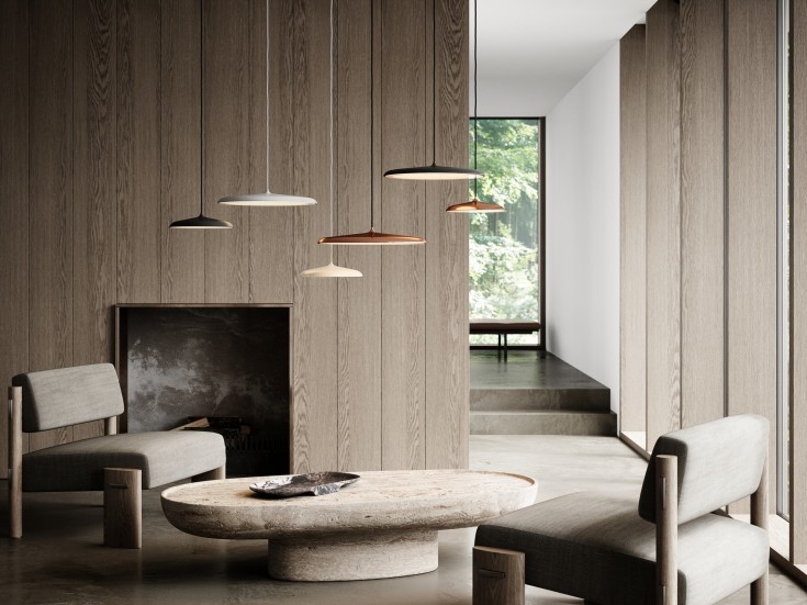 Dftp Artist pendellampe, grå, Ø25 cm