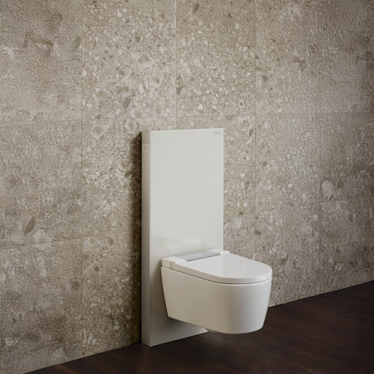 Geberit Monolith cisterne til væghængt toilet, 114 cm, beige glas