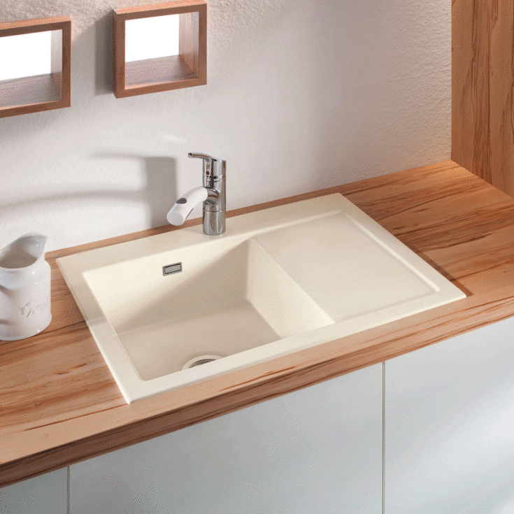 Lavabo Mera 70N køkkenvask, 70x51 cm, hvid