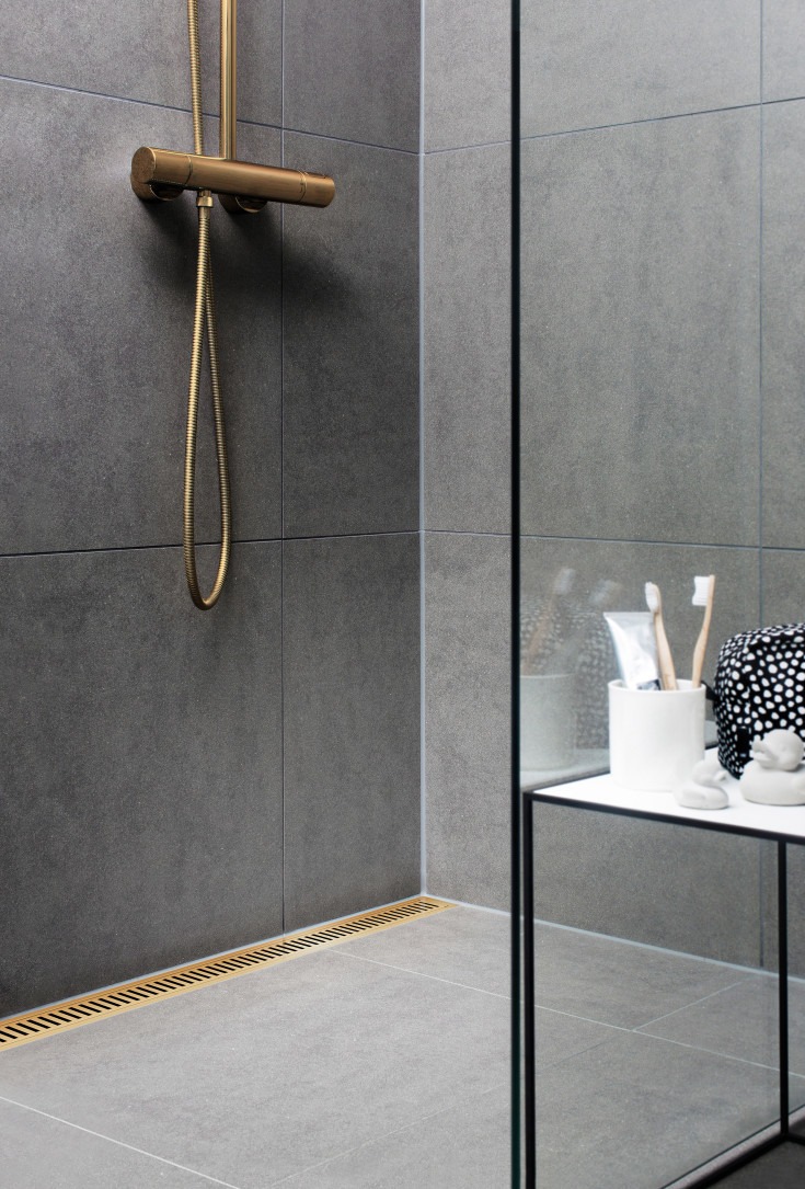 Purus Line 900mm avløpskanal Ø50mm horisontal, med vannlås