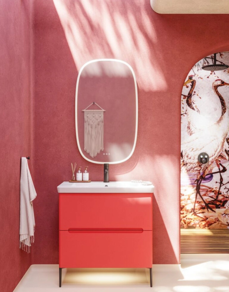 Dansani Squircle speil med lys, 100x60 cm