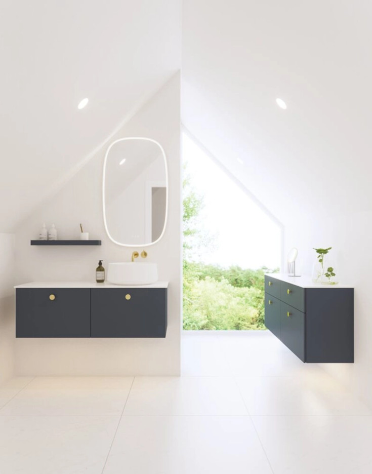 Dansani Squircle spejl med lys, 100x60 cm