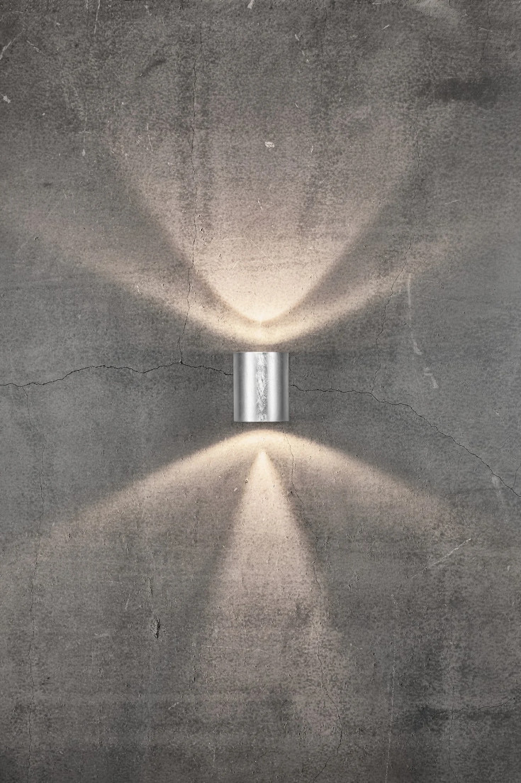 Nordlux Canto 2 utelys vegg, galvanisert stål