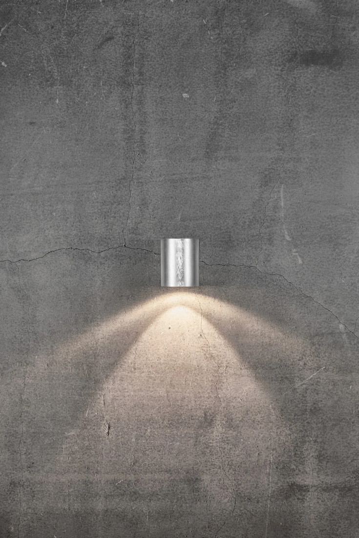 Nordlux Canto 2 utelys vegg, galvanisert stål