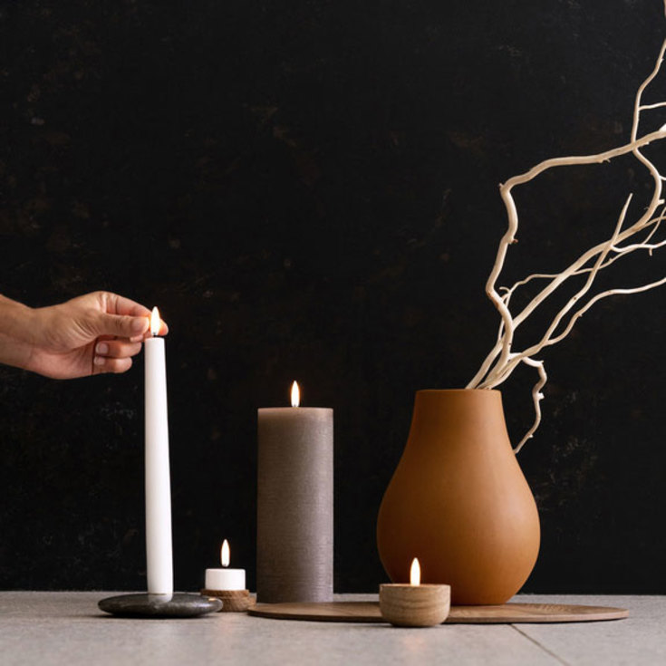 Uyuni LED kubbelys, batteri, beige