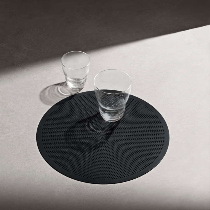 Vipp 134 bordbrikke, rund, sort