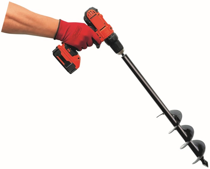 Polet plantebor til boremaskine, Ø90 x 630 mm