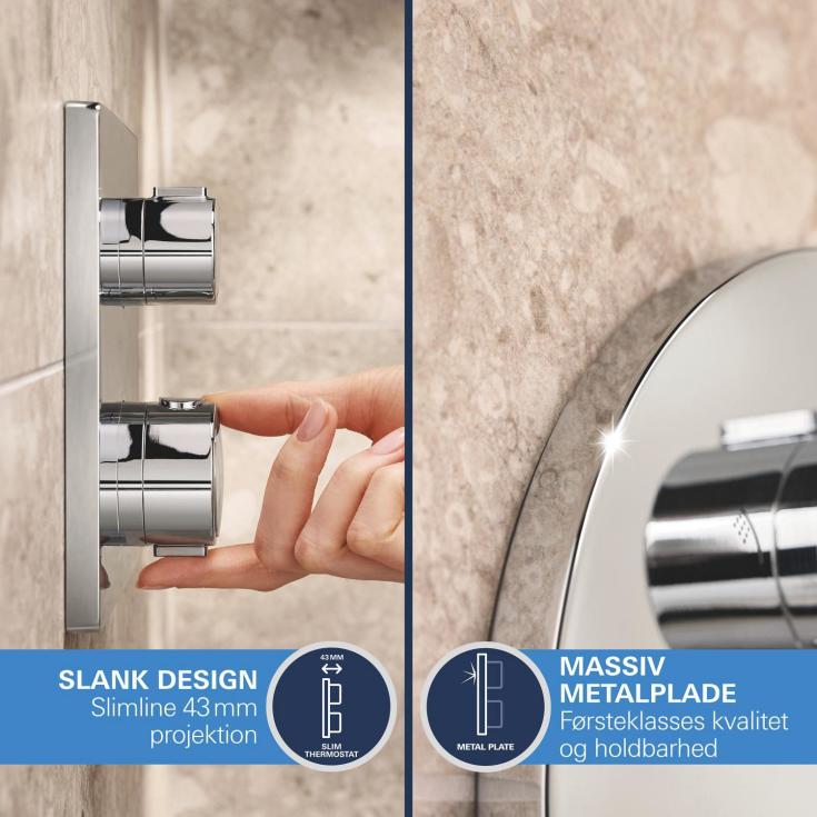 Grohe Precision Thermostat 310 brusesæt, vandbesparende,  krom