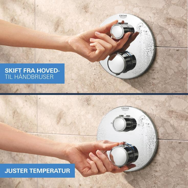 Grohe Precision dusjsett, vannbesparende, krom
