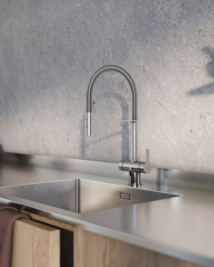 Gustavsberg Estetic køkkenarmatur, udtrækstud, krom