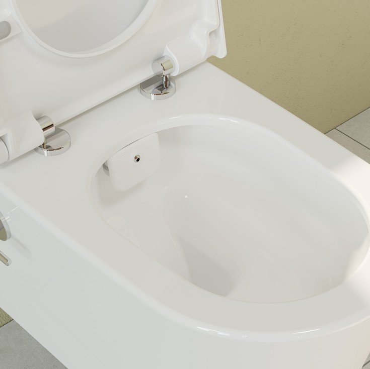 Vitra Nest dusjtoalett, uten spylekant, antibakteriell, hvit