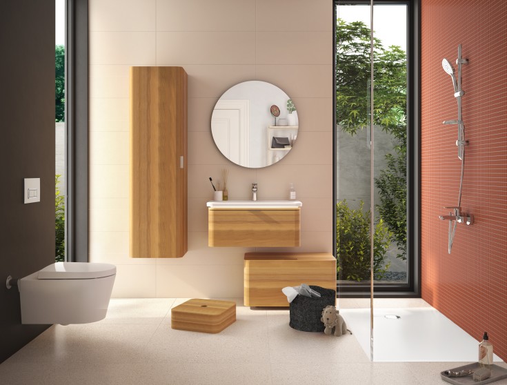 Vitra Nest douchetoilet, uden skyllekant, antibakteriel, hvid