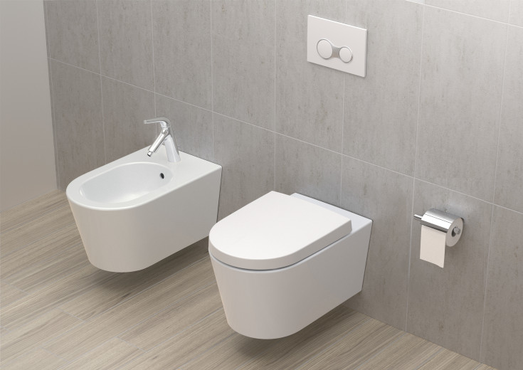 Vita Nest toalettsits, soft close, snabbfäste, vit