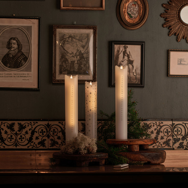 Sirius LED kalenderlys med fjernbetjening, sølv