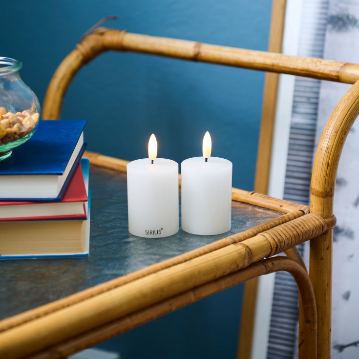 Sirius Sille LED kubbelys, batteri, hvit