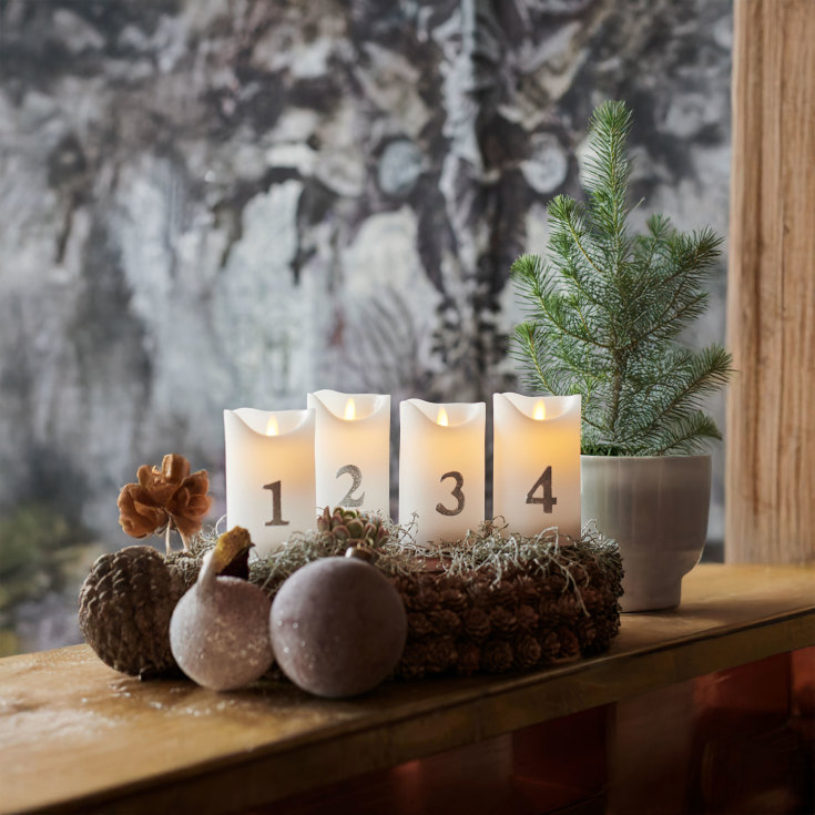 Sirius LED adventslys, sølv