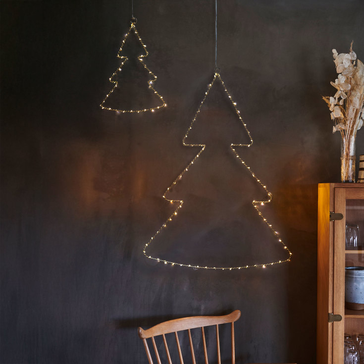 Sirius Liva juletre med lys, hvit, 70 cm