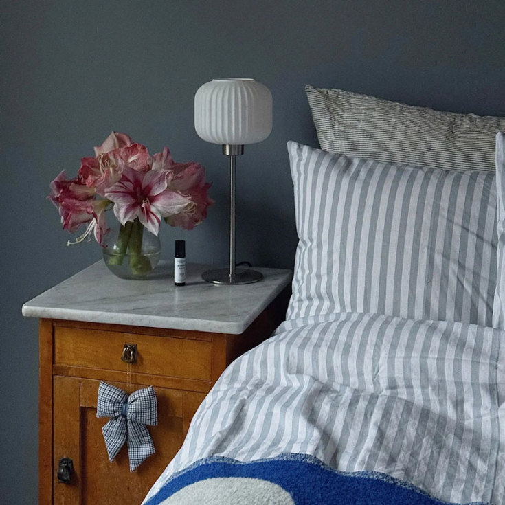 SOBER Bord Lille 1L stål/hvid