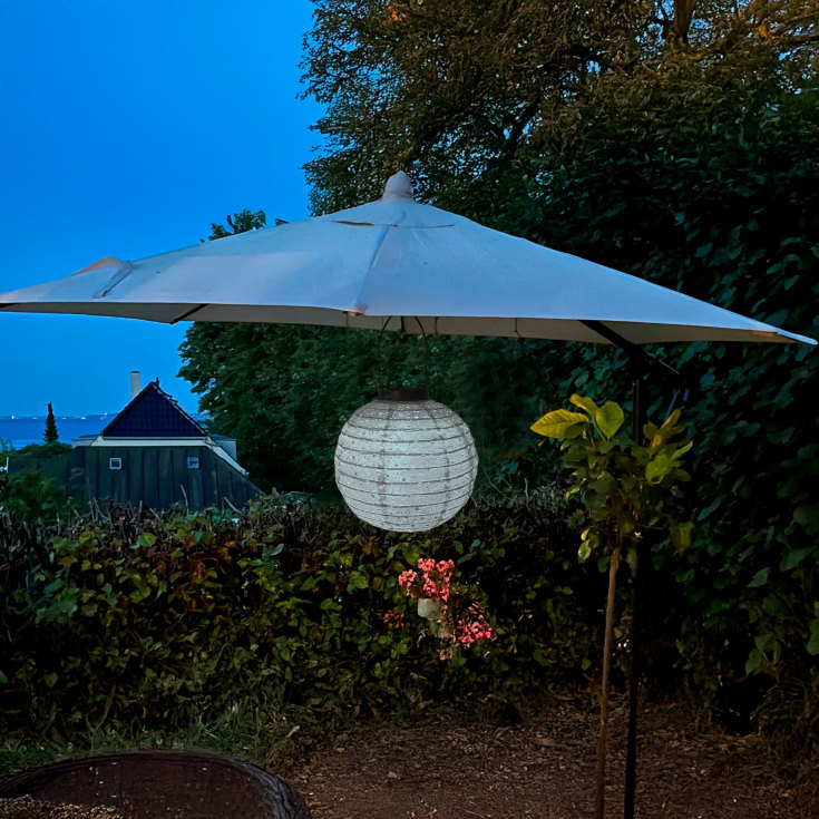 Veli Line solcelle papir lanterne, grå