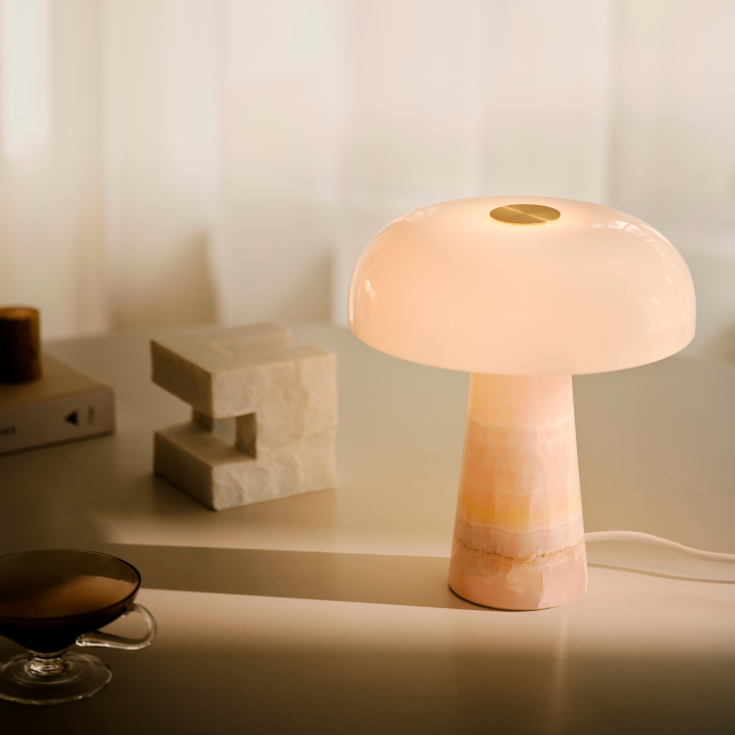 Dftp Glossy Mini bordlampe, lyserød