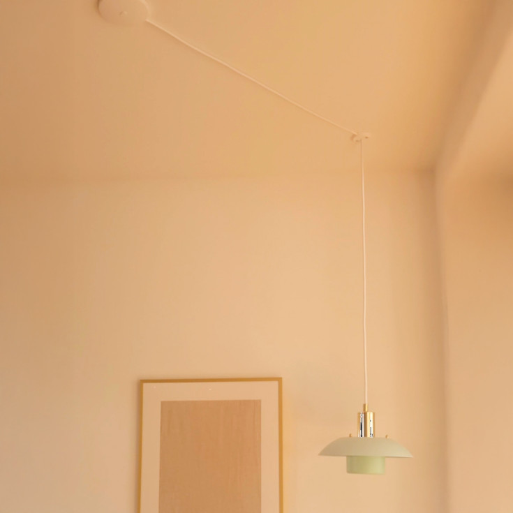 Evit lamphållare, vit