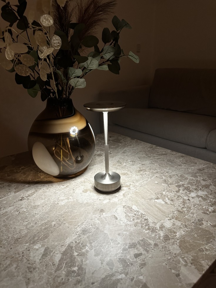 Nordic Light Skagen uppladdningsbar LED-lampa, silver