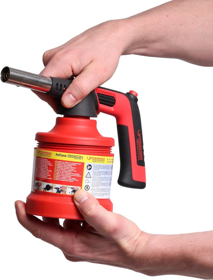 Rothenberger gasblæselampe RS 200, 180° rotationsfunktion