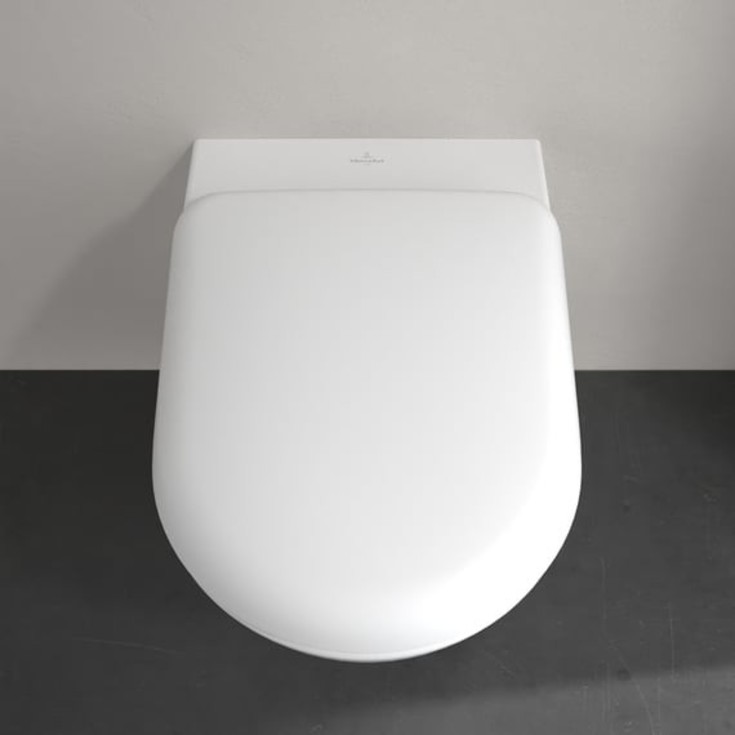 Villeroy & Boch Antao væghængt toilet, uden skyllekant, rengøringsvenlig, hvid