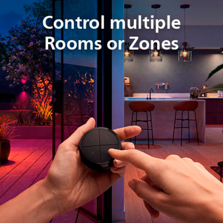 Philips Hue Tap Dial väggströmbrytare, svart, 2-pak