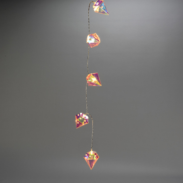 Konstmide lyslenke med diamanter, 135 cm