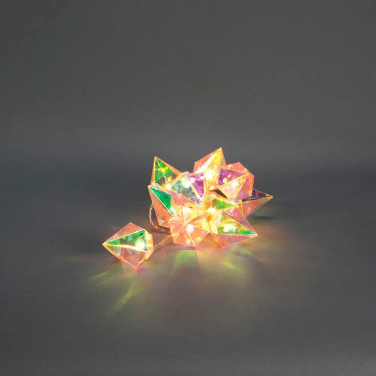 Konstmide lyskæde med diamanter, 135 cm