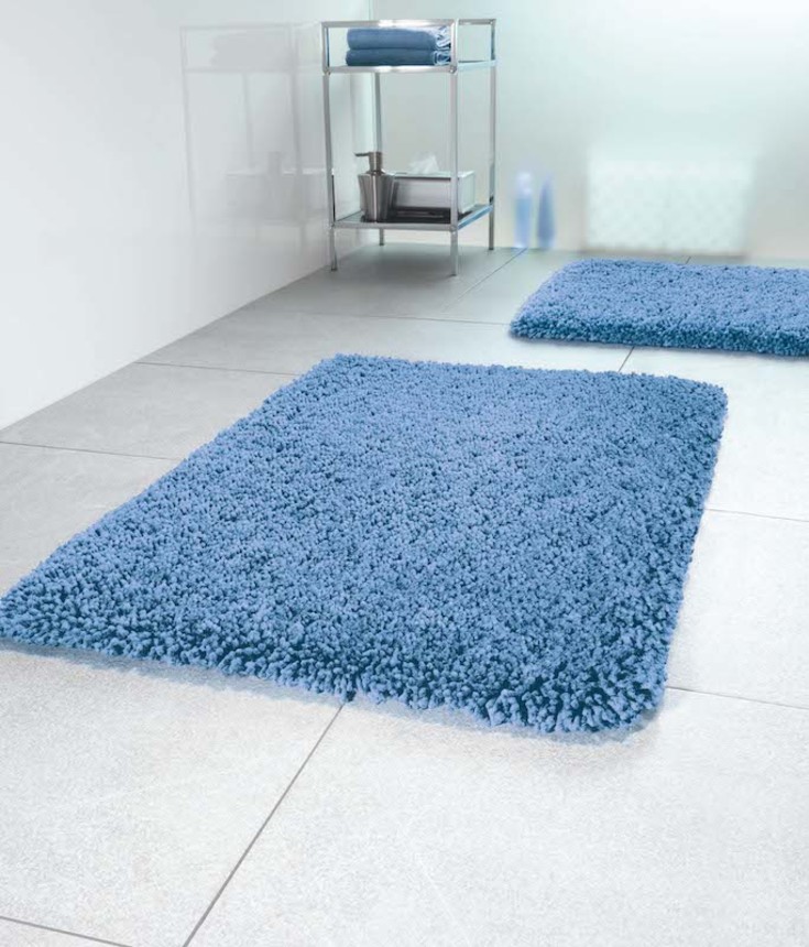 Spirella Highland badematte, Ø60 cm, blå