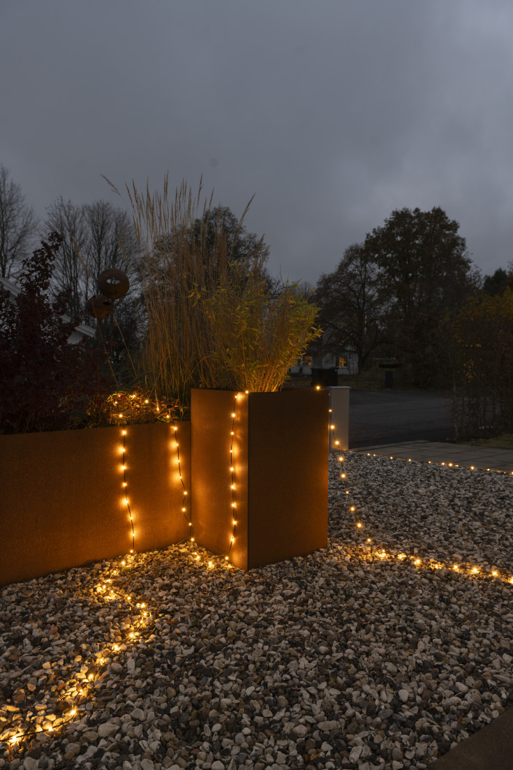 Konstmide Shinline udendørs lyskæde, 400 lys, 40 meter