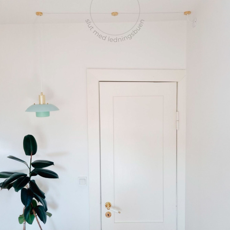 10 stk Evit ledningholder, messing