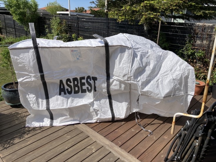 BIG BAG for asbest, 97x117x147cm, for sidefylling
