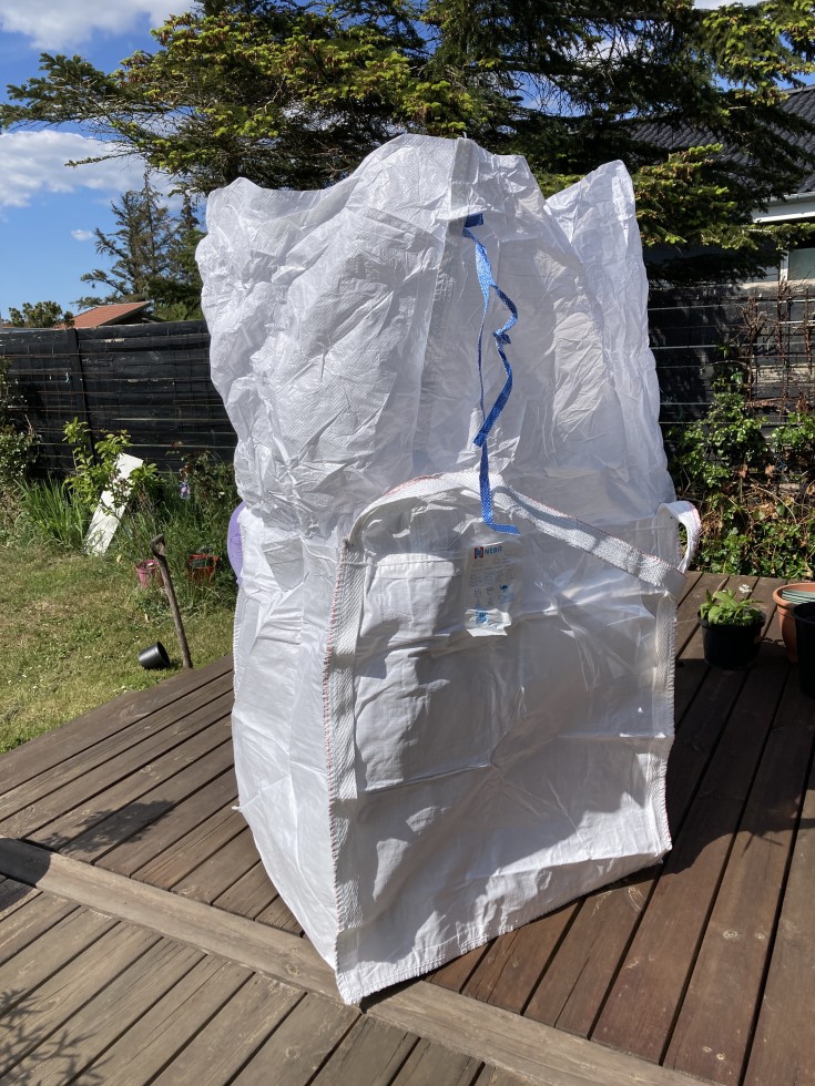 BIG BAG til affald, 78x78x82 cm, med topskørt