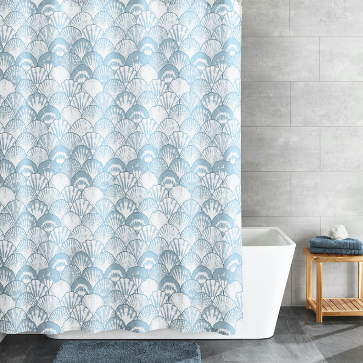 Kleine Wolke gardin concha isblå 180x200 cm