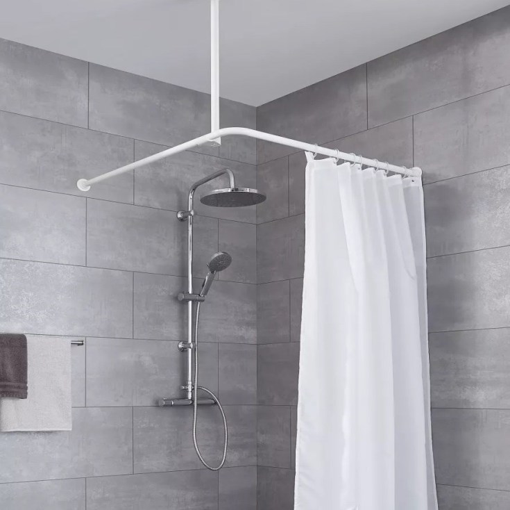 Kleine Wolke dusjforhengstang, 90x90 cm, hvit