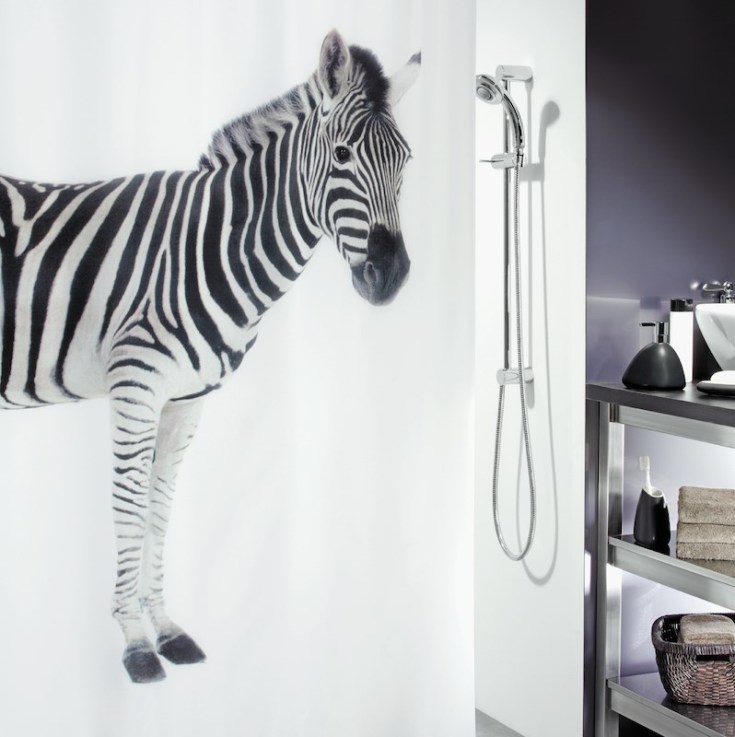 Spirella gardin sebra svart 180x200 cm